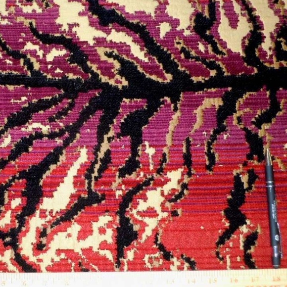 Galviri Pomegranate Tiger Jewel Tone Contemporary Fabric - Picture 3 of 6